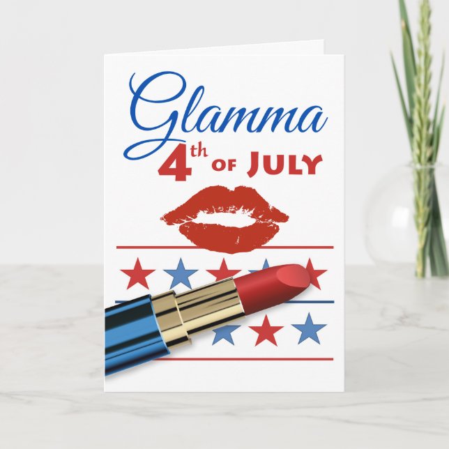 Tarjeta Glamma Abuela 4 de julio (Anverso)