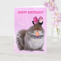 Glamorosa ardilla Birthay