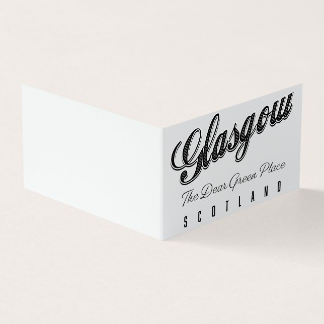 Tarjeta Glasgow Escocia "El Querido Lugar Verde" (Exterior)