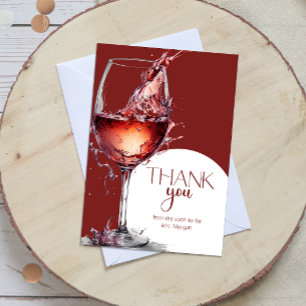 Tarjeta Glass Red Wine Bridal Shower