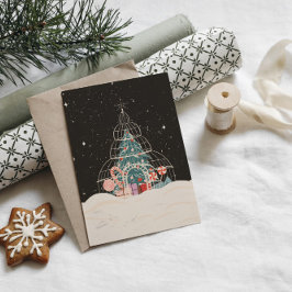 Tarjeta Glasshouse de Invierno encantado lleno de festivo