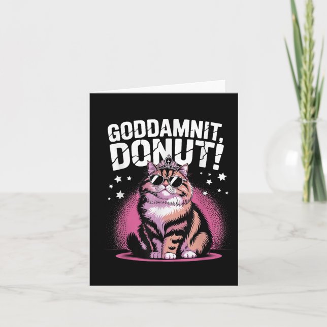Tarjeta Gles del gato de la princesa graciosa donut (Anverso)
