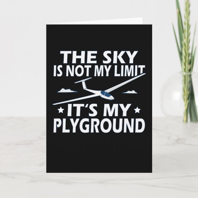 Tarjeta Glider The Sky Is Not My Limit (Anverso)