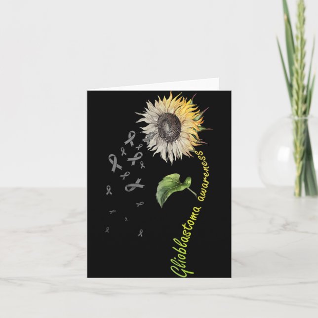 Tarjeta Glioblastoma Awareness Sunflower  (Anverso)