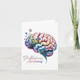 Tarjeta Glioblastoma Sensibilización Floral Cáncer cerebra