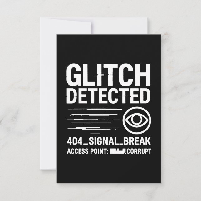 Tarjeta GLITCH DETECTADO - Transmisión de señal dañada (Anverso)