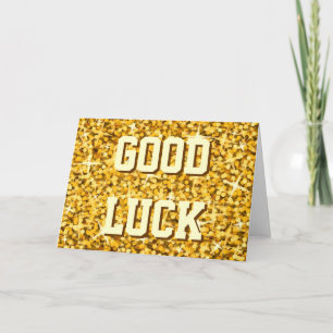 Tarjeta Glitz "Gold" "Good Luck"