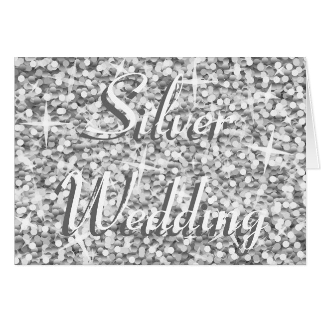 Tarjeta Glitz "Silver" 'Silver Boda' (Anverso (Horizontal))