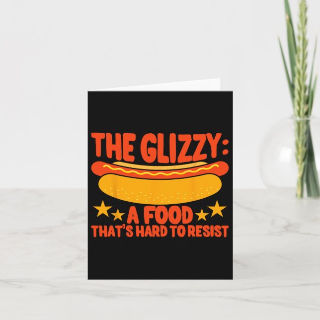 Tarjeta Glizzy Gobbler una comida difícil de resistir (Anverso)