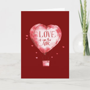 Tarjeta Globo aerostático del amor
