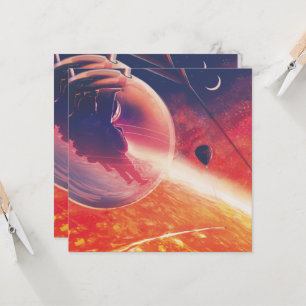 Tarjeta Globo aerostático extremo en infierno volcánico