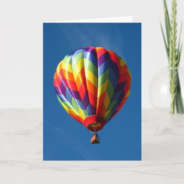 Tarjeta Globo de aire arcoiris (Anverso)
