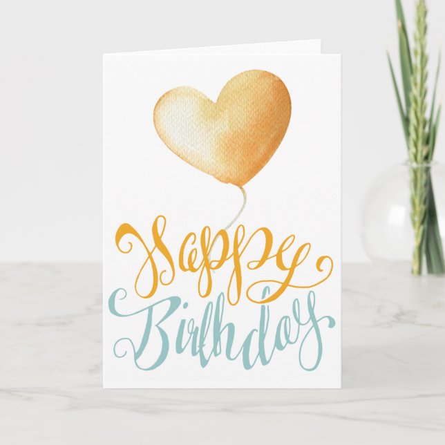 Tarjeta Globo de cumpleaños feliz (Anverso)