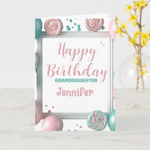 Tarjeta Globo de Cumpleaños Nieta Chupete