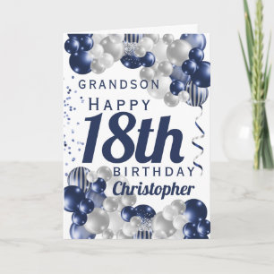 Tarjeta Globo de la marina de cumpleaños número 18