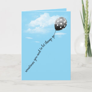 Tarjeta Globo de lunares pensando en ti