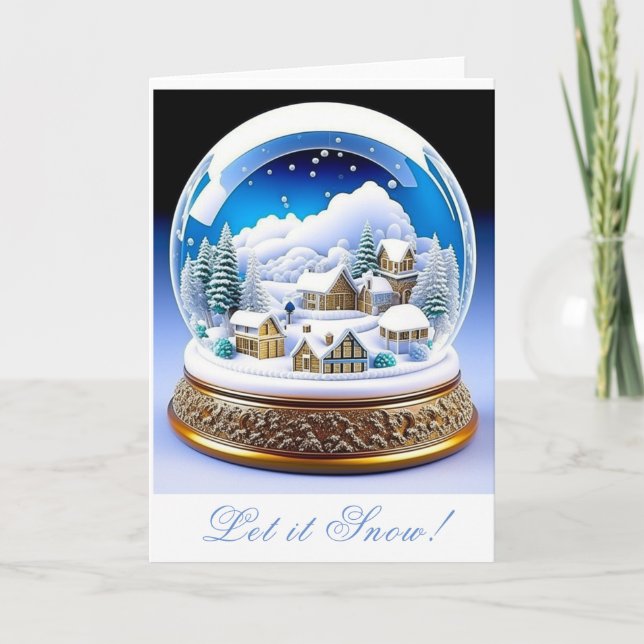 Tarjeta Globo de Nieve de Bela Brown Navidades (Anverso)