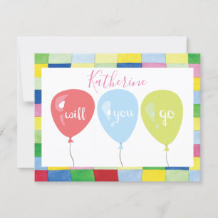 Tarjeta Globo de Propuestas de Baile Prom