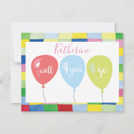 Tarjeta Globo de Propuestas de Baile Prom