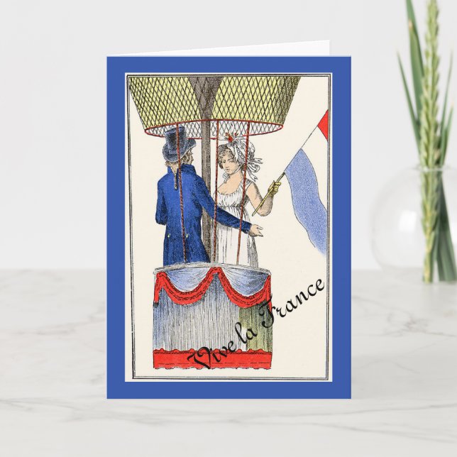 Tarjeta Globo de Vive la France 1898 (Anverso)