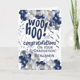 Tarjeta Globo naval de felicitaciones por graduación