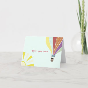 Tarjeta Globo Notecard del aire caliente