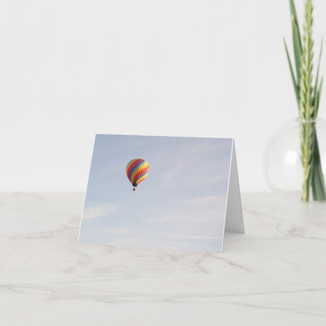 Tarjeta Globo Notecard del aire caliente - horizontal (Anverso)