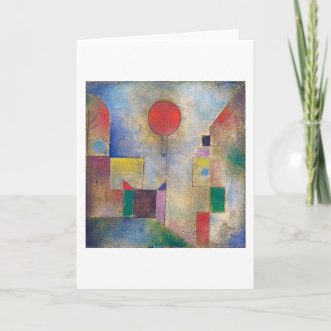 Tarjeta Globo Rojo, Klee (Anverso)
