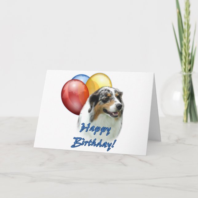 Tarjeta Globos Aussie Happy Birthday (Anverso)