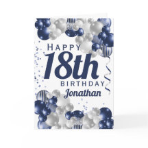 Globos azules de 18 cumpleaños