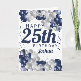 Tarjeta Globos azules de la marina de guerra de cumpleaños
