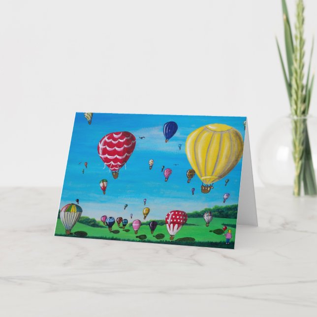 Tarjeta Globos de aire caliente (Anverso)