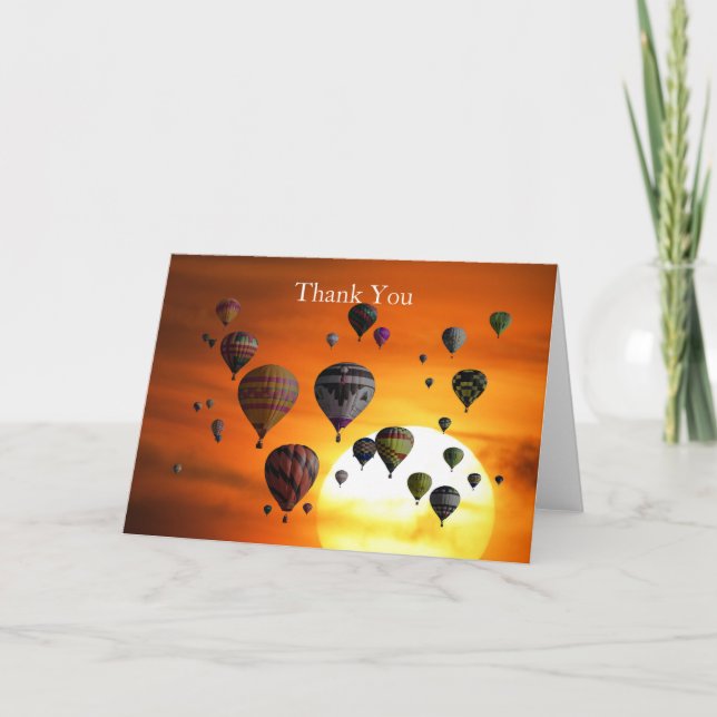 Tarjeta Globos de aire caliente en vuelo (Anverso)