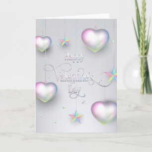 Tarjeta Globos de Corazón de San Valentín "Feliz Día de Sa