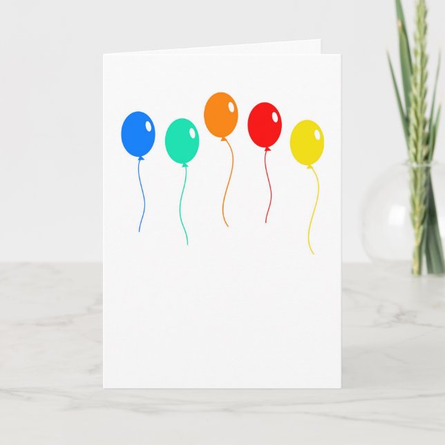 Tarjeta Globos de cumpleaños (Anverso)