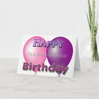 Tarjeta Globos de cumpleaños feliz a los empleados
