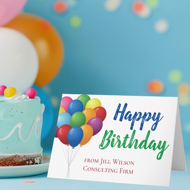 Tarjeta Globos de Cumpleaños Feliz Personalizados Empresa  (Subido por el creador)