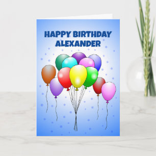 Tarjeta Globos de cumpleaños hermosos y coloridos