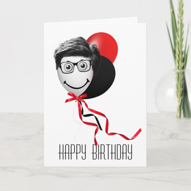 Tarjeta Globos de cumpleaños para hombre (Anverso)