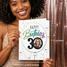 Globos de fotos personalizados para cumpleaños 30 