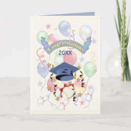 Tarjeta Globos de graduación festiva
