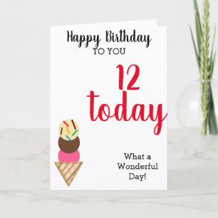 Tarjeta Globos de helado de cumpleaños de cualquier edad
