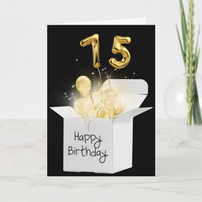 Tarjeta Globos De Oro De 75 Años En Caja Blanca (Anverso)