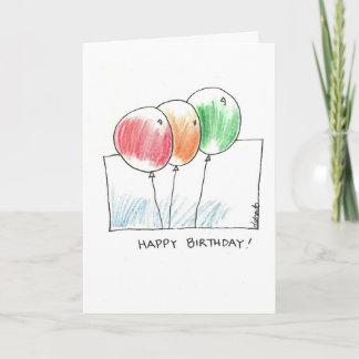 Tarjeta globos del cumpleaños