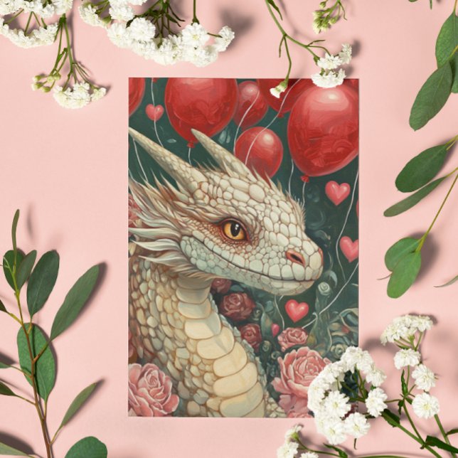 Tarjeta Globos El día de San Valentín Dragon (Subido por el creador)