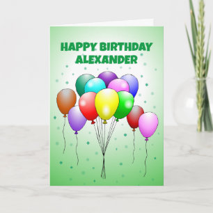 Tarjeta Globos hermosos y coloridos