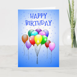 Tarjeta Globos hermosos y coloridos