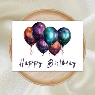 Tarjeta Globos irlandeses opales modernos feliz cumpleaños