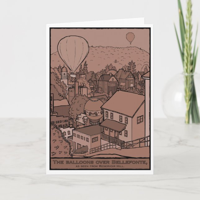 Tarjeta Globos sobre Bellefonte (Anverso)