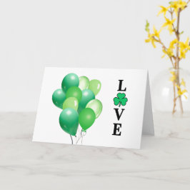 Tarjeta Globos Verdes AMO Irlanda Manta Para Todo Uso